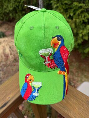 Jimmy Buffett's Margaritaville Embroidered Strapback Parrot Hat - Green